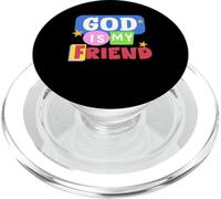 God Is My Friend Christianity Cute Christian Kid Religious PopSockets PopGrip for MagSafe