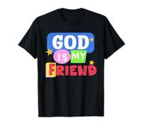 God is My Friend Christianity Cute Christian Kid Religious T-Shirt