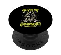 God Is My Grandmaster Christian Chess Player PopSockets Adhesive PopGrip