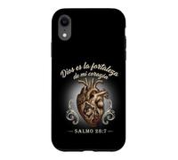 God Is My Heart’s Strength Psalm 28:7 Spanish Bible Verse Case for iPhone XR