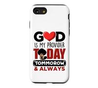 God is my provider today tommorrow always Christian Jesus Case for iPhone SE (2020) / 7/8