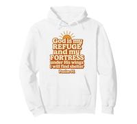 God Is My Refuge And My Fortress Under His Wings Psalm 91 Pullover Hoodie