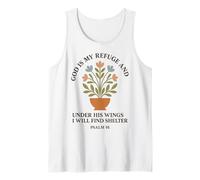 God is My Refuge and Under His Wings I Will Find Shelter Tank Top