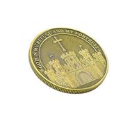 God is My Refuge & Fortress Religious Challenge Coin, Psalm 91:2 Motivational Christian Token Inspirational Gift Prayer Charm for Protection