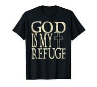 God Is My Refuge Jesus Christian Bible T-Shirt