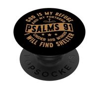 God Is My Refuge Under His Wings I Find Shelter Psalms 91 PopSockets Adhesive PopGrip