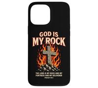 God Is My Rock Psalm 18:2 Stone Cross Christian Bible Verse Case for iPhone 13 Pro Max