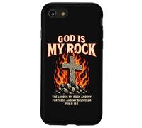 God Is My Rock Psalm 18:2 Stone Cross Christian Bible Verse Case for iPhone SE (2020) / 7/8