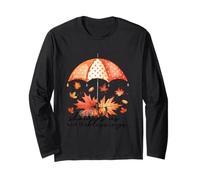 God is My Shelter Umbrella Autumn Leaves Long Sleeve T-Shirt