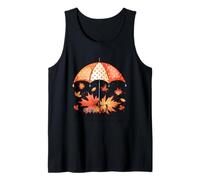 God is My Shelter Umbrella Autumn Leaves Tank Top