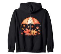 God Is My Shelter Umbrella Autumn Leaves Zip Hoodie