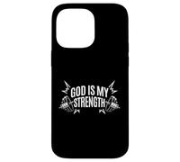 God Is My Strength Christian Gym Fitness Motivational Case for iPhone 14 Pro Max