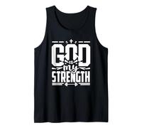 God is my Strength Christian Gym Tank Top