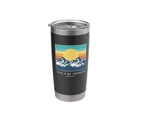 God is My Strength Psalm 28:7 - Vintage Bible Verse Stainless Steel Insulated Tumbler