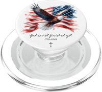 GOD is Not Finished Yet - Vintage Watercolor Eagle 1776 PopSockets PopGrip for MagSafe