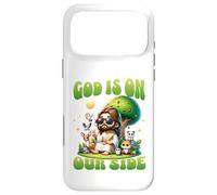 God Is On Our Side Funny Jesus Peace Animal Message Case for iPhone 17 Pro Max