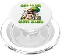 God Is On Our Side Funny Jesus Peace Animal Message PopSockets PopGrip for MagSafe