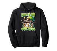 God Is On Our Side Funny Jesus Peace Animal Message Pullover Hoodie