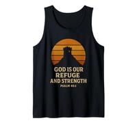 God is Our Refuge and Strength Psalm 46:1 Bible Verse Tank Top