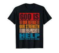 God is Our Refuge and Strength Psalm 46:1 Vintage Value Graphic T-Shirt