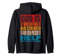 God Is Our Refuge and Strength Psalm 46:1 Vintage Zip Hoodie