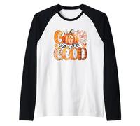 God is So Good Pumpkin Autumn Leaves Raglan Baseball Tee