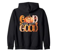God Is So Good Pumpkin Autumn Leaves Zip Hoodie