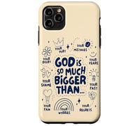 God Is So Much Bigger Than - Christian Jesus Coquette Bow Case for iPhone 11 Pro Max