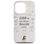God Is So Much Bigger Than - Christian Jesus Coquette Bow Case for iPhone 13 Pro