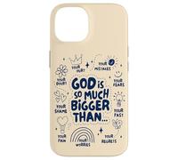God Is So Much Bigger Than - Christian Jesus Coquette Bow Case for iPhone 14