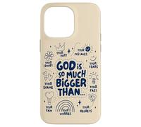 God Is So Much Bigger Than - Christian Jesus Coquette Bow Case for iPhone 14 Pro Max