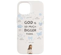 God Is So Much Bigger Than - Christian Jesus Coquette Bow Case for iPhone 15