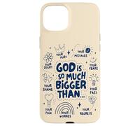 God Is So Much Bigger Than - Christian Jesus Coquette Bow Case for iPhone 15 Plus