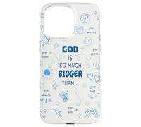 God Is So Much Bigger Than - Christian Jesus Coquette Bow Case for iPhone 15 Pro Max