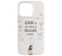 God Is So Much Bigger Than - Christian Jesus Coquette Bow Case for iPhone 15 Pro Max