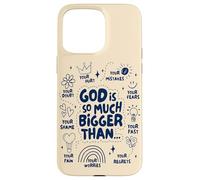 God Is So Much Bigger Than - Christian Jesus Coquette Bow Case for iPhone 15 Pro Max
