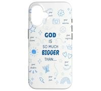 God Is So Much Bigger Than - Christian Jesus Coquette Bow Case for iPhone 16