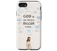 God Is So Much Bigger Than - Christian Jesus Coquette Bow Case for iPhone SE (2020) / 7 / 8