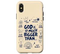God Is So Much Bigger Than - Christian Jesus Coquette Bow Case for iPhone X/XS