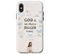 God Is So Much Bigger Than - Christian Jesus Coquette Bow Case for iPhone X/XS