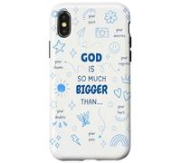 God Is So Much Bigger Than - Christian Jesus Coquette Bow Case for iPhone X/XS
