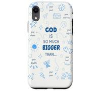 God Is So Much Bigger Than - Christian Jesus Coquette Bow Case for iPhone XR