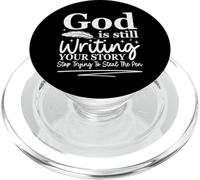 God Is Still Writing Your Story Funny Christian Humor PopSockets PopGrip for MagSafe