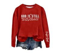 God is Still Writing Your Story Sweatshirt Womens Christian Grahpic Crewneck Drop Shoulder Pullover Shirts 2024 Fall