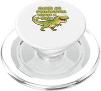 God Is Stronger Than A Trex Cute Dino Kids Christianity PopSockets PopGrip for MagSafe