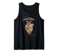 God is the Strength of My Heart Psalm 28:7 Spanish Christian Tank Top