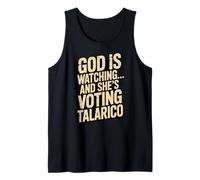 God is Watching and Shes Voting Talarico Texas Senate 2026 Tank Top