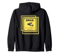 God is watching you! Casual Fun Outfit Zip Hoodie