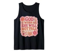 God is Whithin Her She Will Not Fall Christian Vintage Women Tank Top