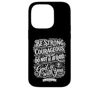 God Is With You Bible Verse Vintage Typography Words Art Case for iPhone 14 Pro